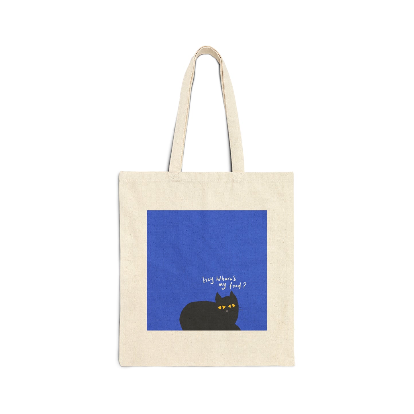 Foodie Cat Cotton Canvas Tote Bag